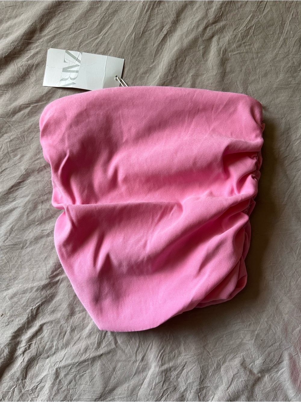 Zara Bright Pink Ruched Top